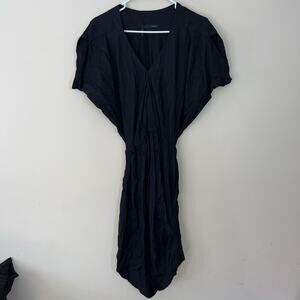 Obakki Women's V-Neck Short Sleeves Mini Dress Black Size 6